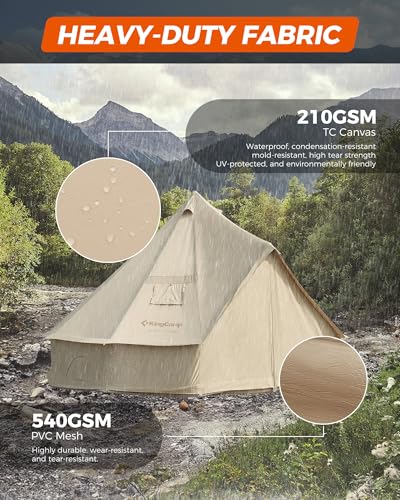 Carpa KingCamp Canvas Bell Yurt para Camping Familiar miniatura 5