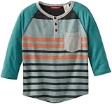 Unionbay Little Boys' Peyton Raglan Henley, Sage Grey, X-Large