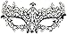 Geek-M Metal Laser Cut Masquerade Venetian Party Mask Black