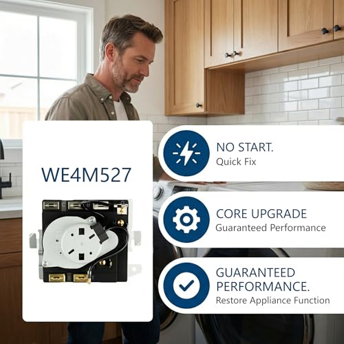 Image of WE4M527 TMD16M10 Dryer Timer Replacement for GE Dryer - Direct Fit 234D1296P001, 2-Year Warranty, Compatible with Models GHDP490EF3WW, GTDP490ED2WS, GHDP490EF1WW, DPSR610EG8WT & More