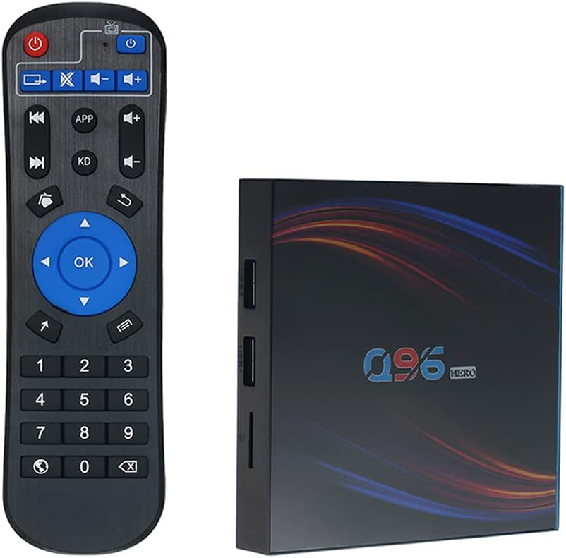 Video PlayerQ96HERO Android 10.0 Smart TV Box Allwinner H616 Quad-core UHD 4K Media Player 6K HDR H.265 VP9 4GB / 32GB 2.4G & 5G WiFi BT5.0 100M LAN LCD Display Remote Control