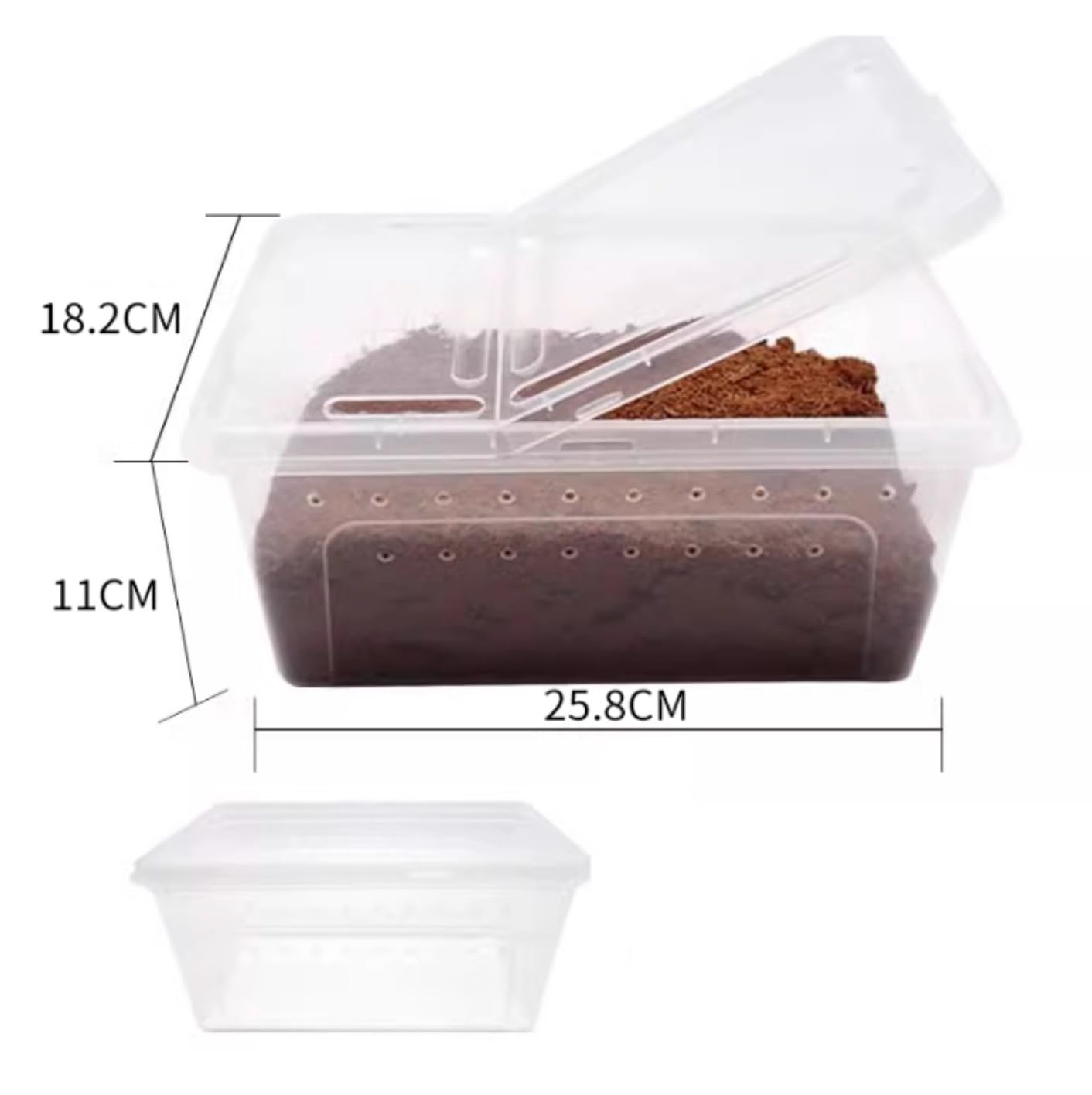 Pudełko Do Karmienia Skrzynka Hodowlana Dla Gadów, Klatka Siedliskowa, Skrzynka Dla Żółwi, Terrarium Dla Żab Terrarium Dla Gadów(25.8cm)