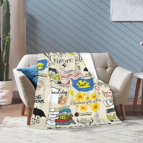 Semoxid Throw Blankets Air Conditioner Blanket Warm Cozy Flannel Blanket for Couch Bed Sofa Home Decor (50“x40”)