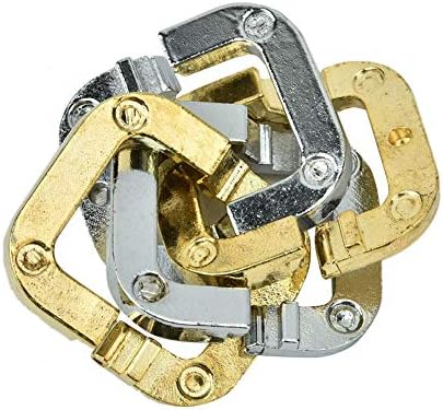 Puzzle Lock Educational Toy Metal Wire Puzzle Set Brain Teaser IQ Test Disentanglement Unlock Interlock Game Magic Trick Toy Four Leaf Clover Lock for Party Favor Kids Adults Challenge