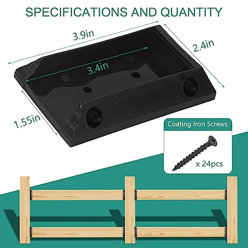 Eapele 4Pcs Deck Railing Brackets Connectors For 2X4 Railing Wood Post With 24Pcs Wood Screws #TOP1