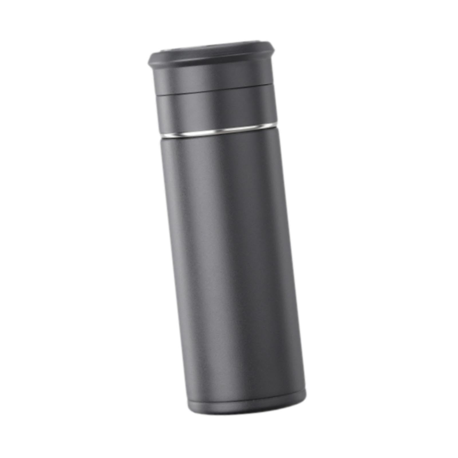 Qianly Botella Infusora de Té con de 500 Ml, Portátil Y Ligera, con Separador de Té, Ideal para Mochileros Y Actividades Al Aire Libre, Negro Sólido, tal como se describe