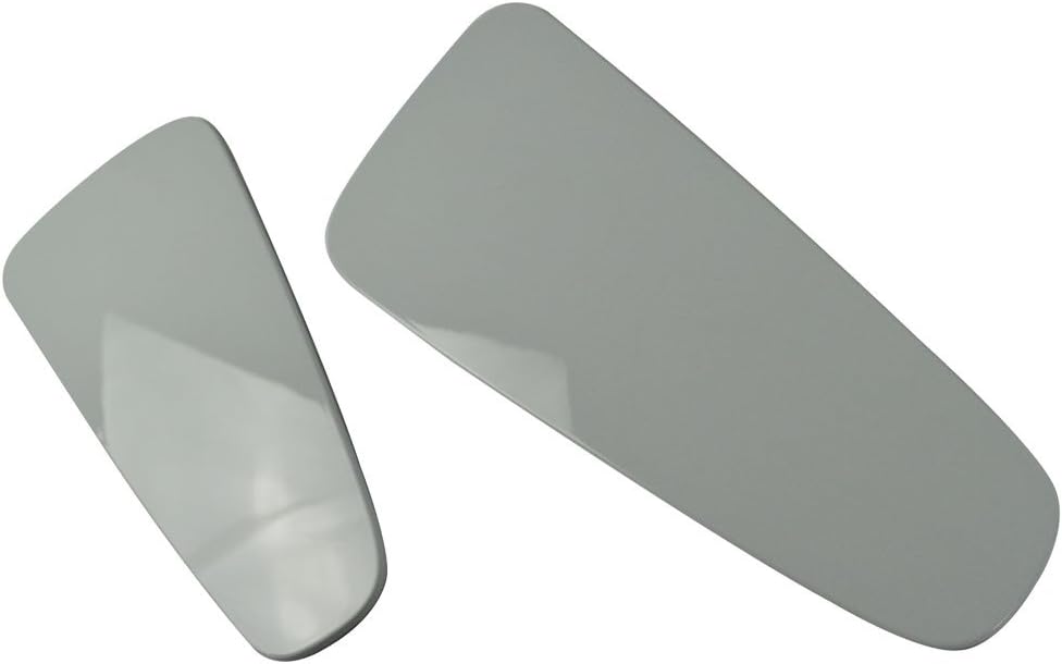 IKON MOTORSPORTS Side Window Louver Compatible with 2010-2014 Ford Mustang Coupe, GT350 Style ABS Plastic Painted #YZ Oxford White Rear Air Vent Scoop Shades Cover Blinds Trim