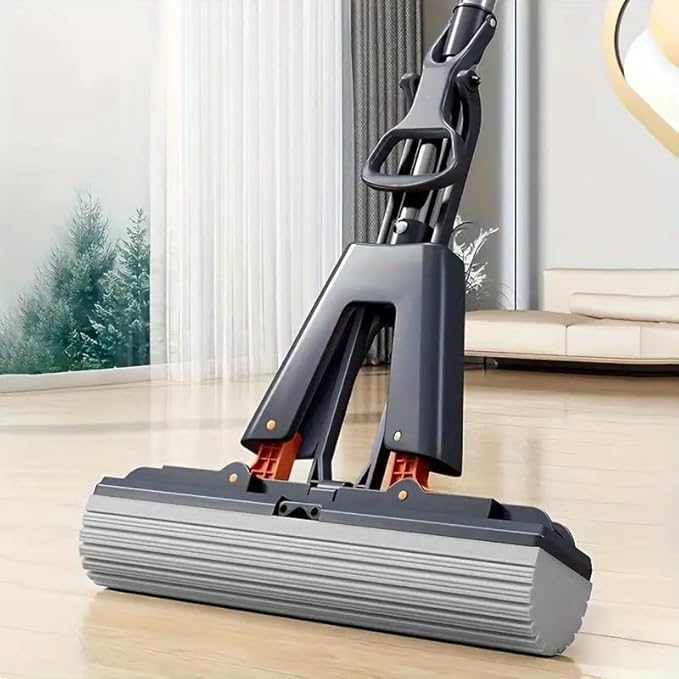 KRLZ PVA Sponge Mops for Floor Cleaning Squeeze with 60" Long Handle, Self Wringing Mop with 15" Head for Kitchen Bathroom Tiles, Sponge Mops for Floor Cleaning with Wringer (B0DFYXWW72) Amazon Price History, Amazon Price Tracker
