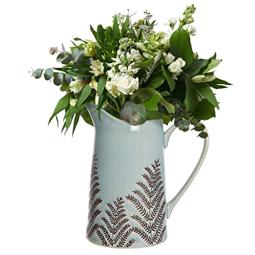 Image of Blue Ceramic Jug Vase Pitcher Jug Anniversary Decor Gift (BR21)