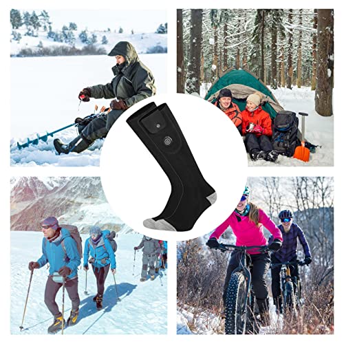 Meias aquecidas femininas | esqui para mulheres | Meias masculinas e femininas com bateria Meias elé