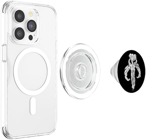 Miniatura 10 de PopSockets PopSockets PopSockets de Símbolo Mandaloriano de Star Wars agarre intercambiable para teléfonos y tabletas