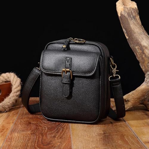 2025 Upgrade Vintage Double Layer Large Capacity Mini Messenger Bag, Leather Small Purse Crossbody Shoulder Bag for Women Men4
