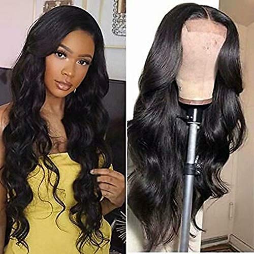 Maxine 4x4 Lace Front Wigs Body Wave Malaysian 100% Unprocessed Human Hair Lace Closure Wigs For Black Women Pre Plucked Hairline,with Baby Hair 150% Density (28