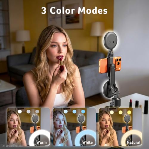 Image of Acer Gadget Auto Face Tracking Tripod for iPhone - Gesture Control Detachable Mini Ring Light 64 inch 360 Degree AI Tracking Phone Tripod for Vlogging YouTube TikTok Video Recording