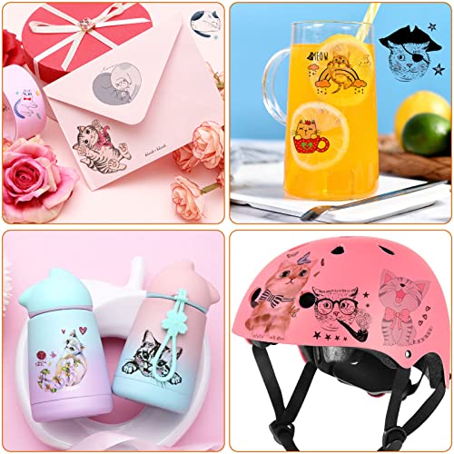 Cat Temporary Tattoos For Kids, Konsait Cute Cat Fake Tattoos Birthday Party Favors Waterproof Tattoos For Boys Girls Cat Party Favors Birthday Party Decoration Supplies Gift Bag Fillers, 24 Sheets #TOP6
