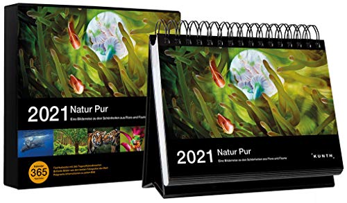 Télécharger Tischkalender Natur pur 2021: 365-Tage Spiralaufsteller in Geschenkbox Francais PDF