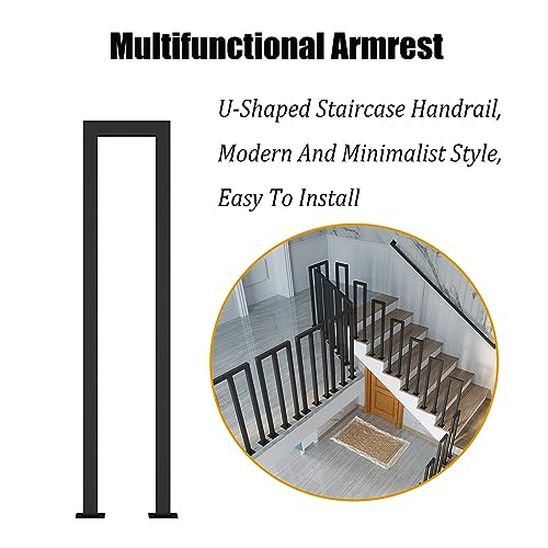 Balustres d'escalier en métal fer forgé pour garde-corps porche extérieur 65 cm