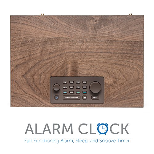 Grace Digital Encore+ Wireless Stereo Smart Speaker & Internet Radio with Wi-Fi + Bluetooth & 3.5" Color Display Walnut (GDI-WHA7505)