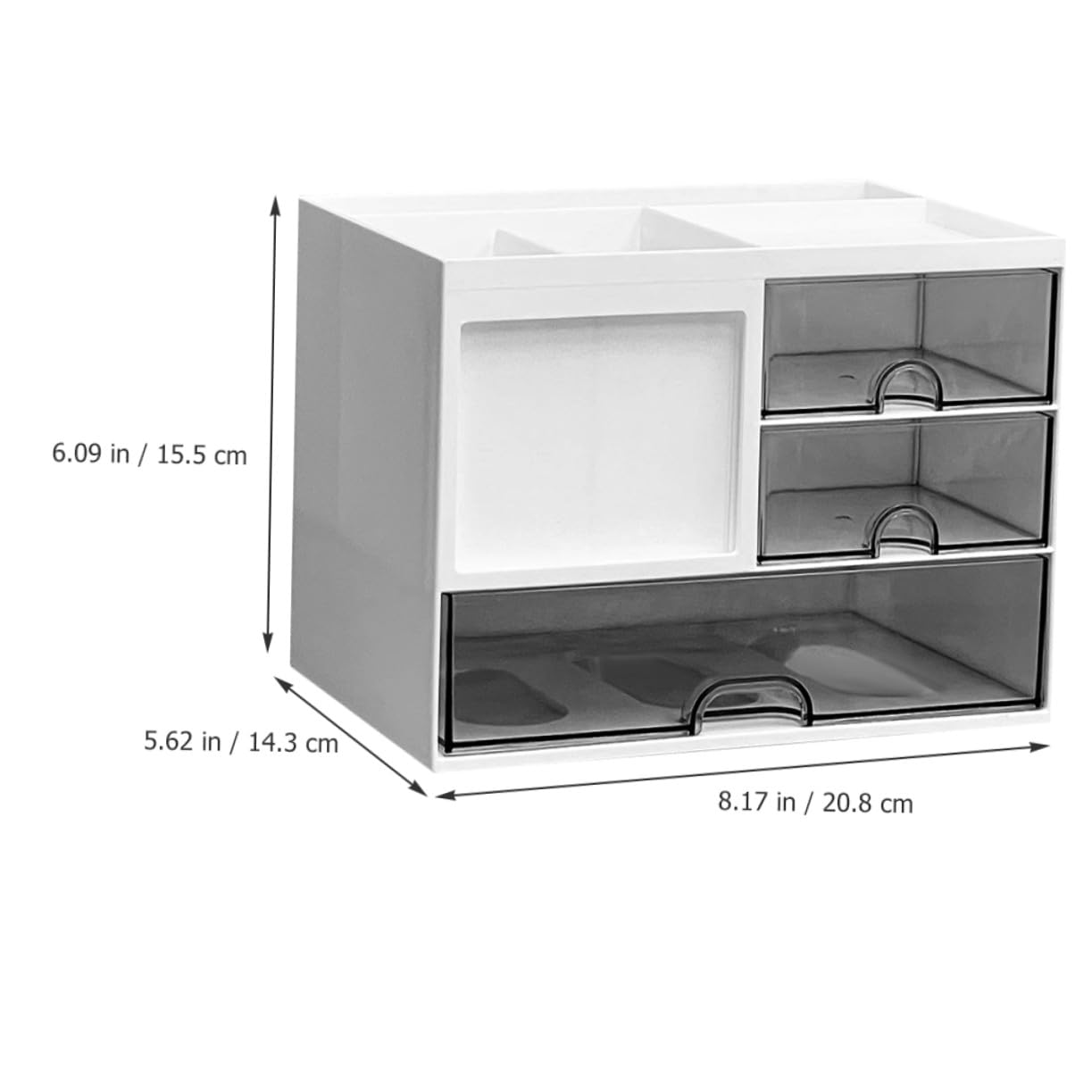 Didiseaon Organizador de Escritorio Caja de Almacenamiento Transparente Estuche de Papelería para Despacho y Estudio