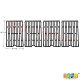 bbq factory Replacement Cast Iron Cooking Grid Porcelain coated (4-pack) for Select Gas Grill Models By Chargriller,Jenn-air, Vermont Castings Gas Grill and Others