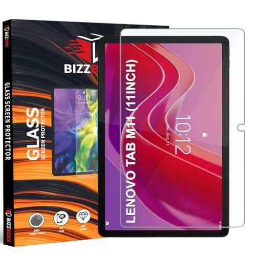 Image of Tempered Glass Full Screen Protector For Lenovo Tab tablet M11-11inch 11 Anti-Scratch & Smudge Proof (Transparent) (Pack Of 1)