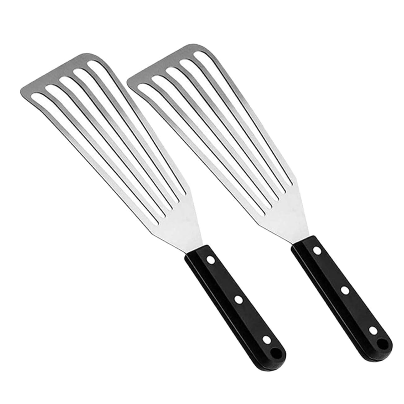 Toyvian 8piezas Espátula Inoxidable Para Cocina De Espátula Ranurada Para Freír Voltear y Cocinar Carne Herramienta Multifuncional Para y