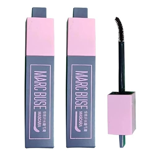 Paquete de 2, maquillaje de rímel impermeable ajustable, pestañas gruesas de volumen y longitud, pestañas voluminizadoras, para construir, alargar,