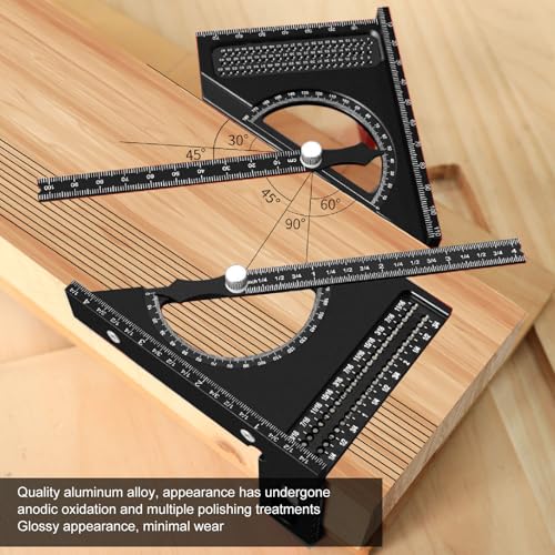 Regla angular ajustable 3D para carpintería de aluminio miniatura 7