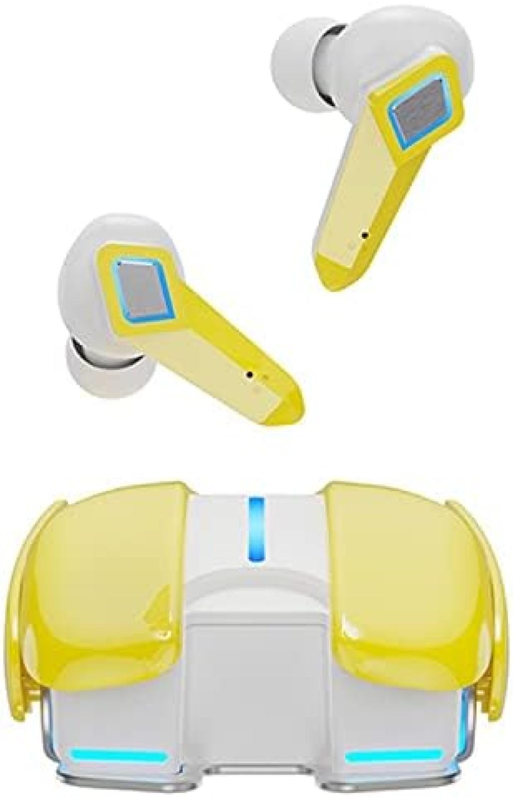 Słuchawki Bluetooth Bezprzewodowe Słuchawki Douszne Dźwięk Stereo Słuchawki Do Gier Douszny Zestaw Słuchawkowy Z Mikrofonem I Etui Ładującym Do Telewizora Smartfon Komputer Laptop Sport,Żółty,Sere