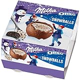 Milka Snow Balls Oreo 1 x 112g, Schokolade mit zarter Milchcrèmefüllung und OREO-Stückchen