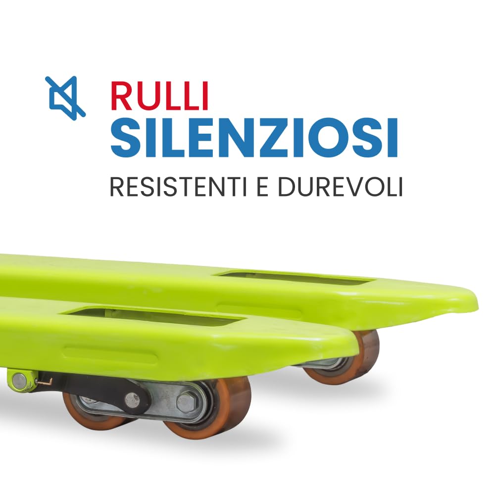IMBALLAGGI 2000 - Transpallet Manuale - Portata 2500 kg - Traspallet con 4 Rulli in Poliuretano - 100% Made In Italy