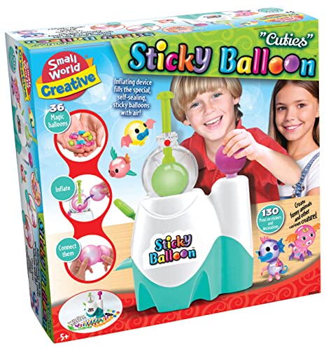 Small World Toys - Sticky Balloon Creation Kit with Balloon Inflating Device - Create Your Own Mini Creatures - Kids Parties & Sleepovers - Arts and Crafts for Kids Age 5+ - Refill Ballons Available