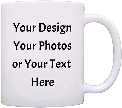 Taza de café personalizada de 11 oz con logotipodiseñopalabras, regalos personalizados, cumpleaños, Día del Padre, Día de la Madre, inauguración de