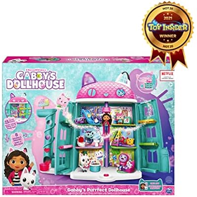 Gabby's Dollhouse 15-Piece Purrfect Dollhouse with Sounds
