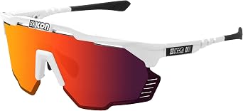 Scicon Sports Aeroshade Kunken Sport Performance Sunglasses Black Gloss/Multimirror Silver