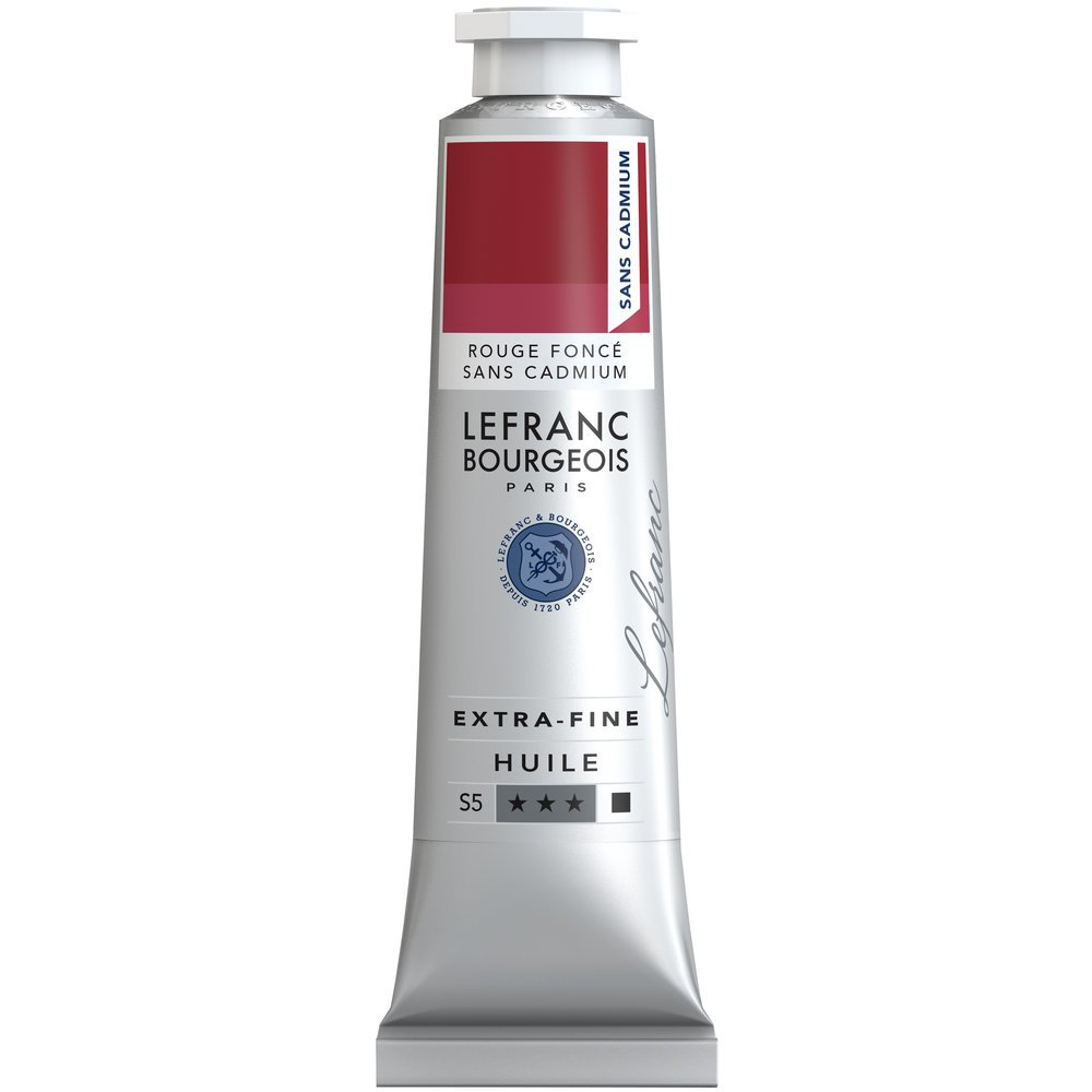 Lefranc Bourgeois Extra-Fine Oil Paint, Artists Quality, Cadmium-Free Red Deep, 40ml Tube