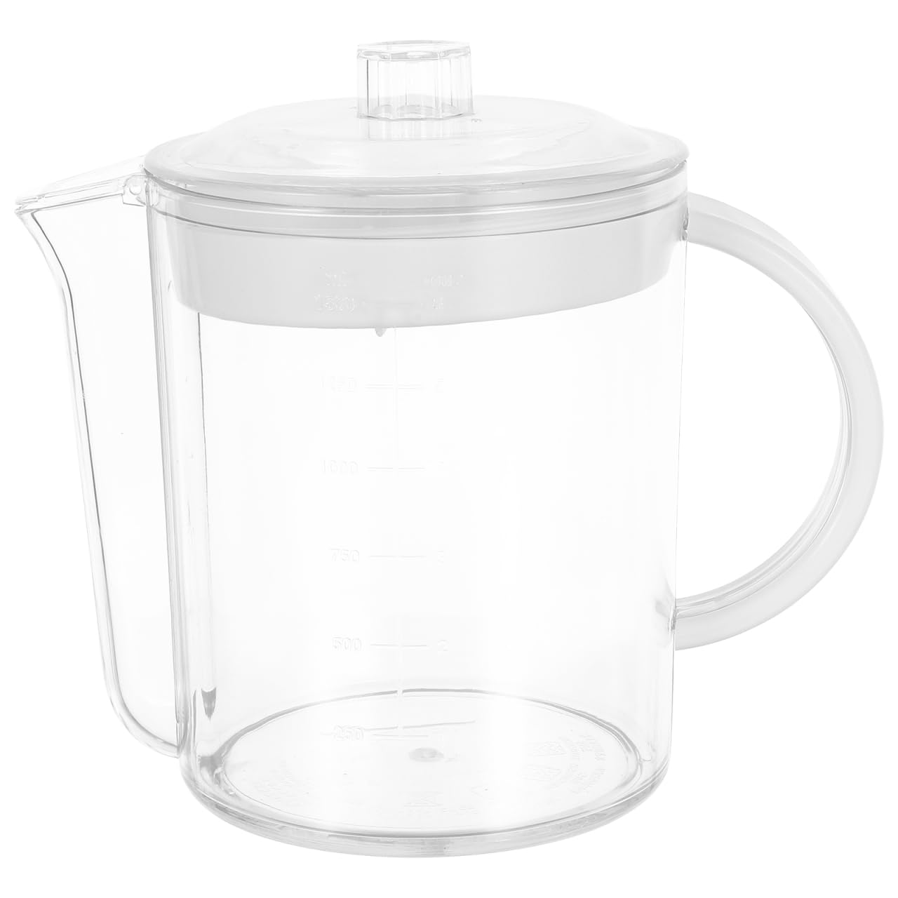Luxshiny Séparateur de graisse avec filtre 1500 ml - Séparateur de sauce en verre - Peut contenir de l'huile de cuisson - Bol de séparation d'huile - Pot à soupe divisé pour cuisine et restaurant