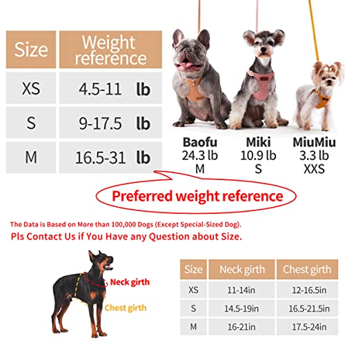 No Pull Dog Harness With Multifunction Dog Leash,Soft Adjustable No Choke Escape Proof Pet Harness Vest For Medium Dogs Or Large Dogs,Khaki Camel,M #TOP4