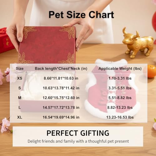 Disfraz Lunar Año Nuevo para Gato y Perro Pequeño Rojo Large miniatura 2