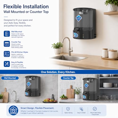 Image of AQUAULTRA Copper +Zinc+ Alkaline 9-L Ro+Uv Best Purifier For Home (Black (Standard))