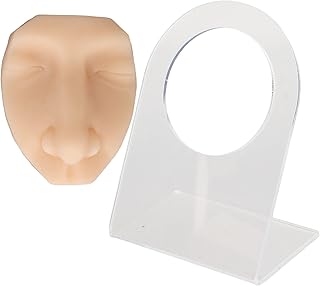 plplaaobo Modelo de rosto, silicone macio reutilizável, modelo de rosto de piercing flexível para exibição de joias, ferramenta de ensino de acupuntura