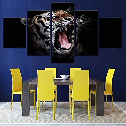 Impression sur toile Roaring Tiger grand format déco moderne - 3