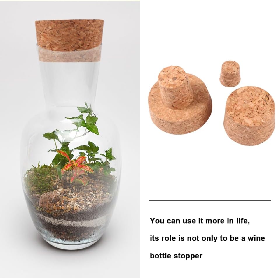 Wine Cork Set 30 Pcs Food Grade Cork Bottle Stoppers Tapered Plugs for Wine Bottles Home Bar Kitchen Beverage Preservation