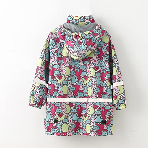 Girls Hooded Raincoat for Kids Lightweight Rain Ponchos with Hood Boy Waterproof Rain Coat Artist Smock Hoodies Outwear4