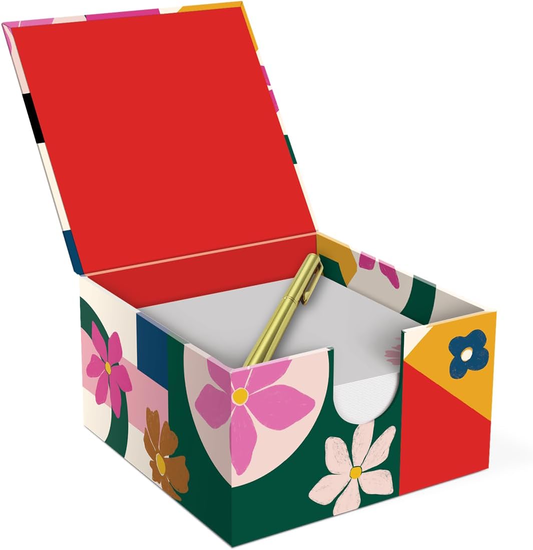 Lady Jayne Modern Mom Geo Flora, Memo Note Box With Pen, 275 Sheets (83367) - Image 2