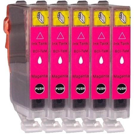 Amazon インク 互換インク キャノン Canon キヤノン i 7e 5個パック マゼンタ 赤 Pixus Mp610 Mp600 Mp5 Mp510 Mp500 Mx850 Ip9910 Ip8600 カートリッジ プリンターインク 汎用インク インクカートリッジ 純正 汎用 Kand インクカートリッジ 通販