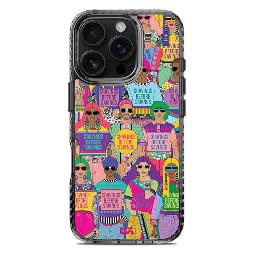 Image of DailyObjects Case for iPhone 16 Pro Max Compatible with Mag-Safe Wireless Charging, Stride 2.0 Cravings Before Savings Slim Shockproof Back Cover with Inner Magnetic Ring