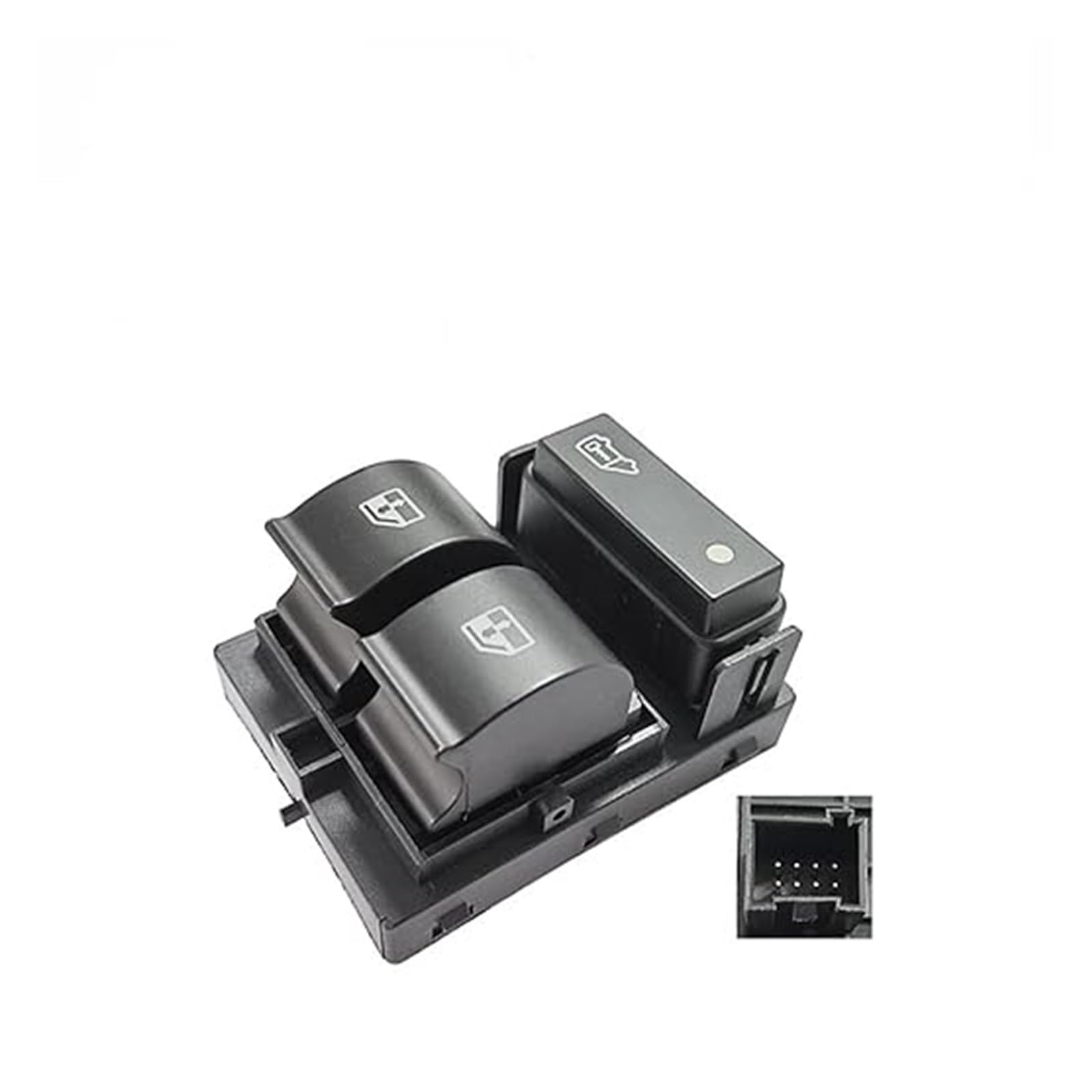 Elektryczny przełącznik podnośnika szyby do Peugeot Boxer Black 8 Pin Triple Reference Control 735421419 z przyciskiem