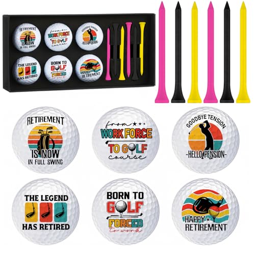 Balles de golf d'entraînement anti-stress lot de 6 balles de golf amusantes