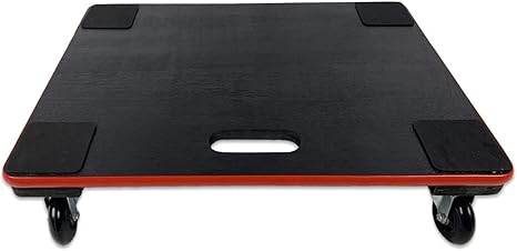 Amazon コーナン オリジナル 木製平台車 静音タイプ 約60 45cm ブラック レッド 収穫台車 キャリー